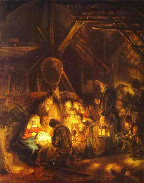 adoration of the shepherds rembrandt